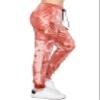 ALWAYS Women's Ribbed Tie Dye Cargo Jogger Pants - Rib Knit Active Track Lounge Sweatpants with Pockets Brown 3XL view 2