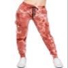 ALWAYS Women's Ribbed Tie Dye Cargo Jogger Pants - Rib Knit Active Track Lounge Sweatpants with Pockets Brown 3XL view 3