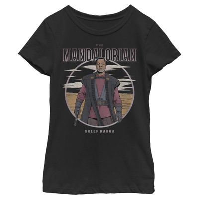 Star Wars Girl's Greef Karga Portrait T-Shirt Black, X-Large