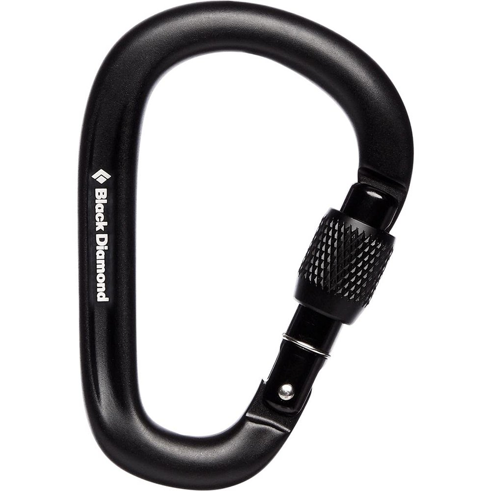 BLACK DIAMOND PearLock Screwgate Carabiner | HMS Shape | Keylock Nose | Secure, Smooth Handling for Belay & Anchors