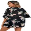 FINOCEANS Women's Kimono Beach Cover Ups Cardigan V Neck Half Sleeve Boho Sheer Chiffon Tops XXX-Large Black view 2