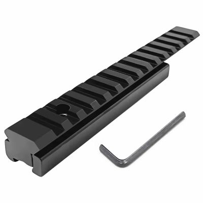 HIGOO 6" Inches Length Tactical Picatinny Extension Adapter Riser, 11mm Dovetail to 20mm Picatinny Scope Rail Mount