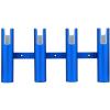 Wall-Mounted Aluminium Fishing Rod Holders, Blue 4 Tubes Linked Fishing Rod Rack, Holds 4 Rods, Surf Fishing Pole Holders for Boat Marine Yacht Camper RV view 1