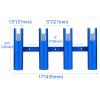 Wall-Mounted Aluminium Fishing Rod Holders, Blue 4 Tubes Linked Fishing Rod Rack, Holds 4 Rods, Surf Fishing Pole Holders for Boat Marine Yacht Camper RV view 2