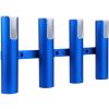 Wall-Mounted Aluminium Fishing Rod Holders, Blue 4 Tubes Linked Fishing Rod Rack, Holds 4 Rods, Surf Fishing Pole Holders for Boat Marine Yacht Camper RV view 3