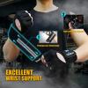 ATERCEL Weight Lifting Gloves Breathable Workout Gloves with Wrist Support for Gym, Exercise, Pull ups, Super Lightweight for Mens and Women, Full Palm Protection(Black, M) view 4