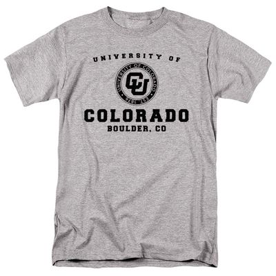 University of Colorado Official Circle Logo Unisex Adult T-Shirt, Athletic Heather, 4X-Large