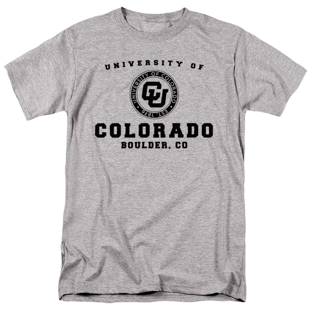 University of Colorado Official Circle Logo Unisex Adult T-Shirt, Athletic Heather, 4X-Large
