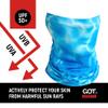 GOT Sports UPF 50+ Fishing Neck Gaiter - UV Face Mask Sun Protection for Men & Women - Camo SPF Face Cover Gator - Fishing, Hunting, Hiking (Aqua Blue) view 2