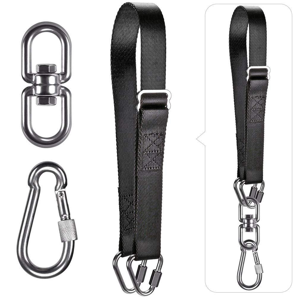 Dolibest Punching Bag Hangers Strap, Heavy Bag Strap Hanger for Home Gym Training Workout Fitness Conditioning Pull Ups and Dips Exercises Equipment