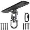 Dolibest Heavy Bag Hanger, Wall Ceiling Mount Hook 360 Rotation Wood Beam Holder Body Weight Strength Training Systems, Wood Beam Holder with Spring and 1 Carabiner, 5Wood Screws for Wooden Sets view 1