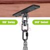 Dolibest Heavy Bag Hanger, Wall Ceiling Mount Hook 360 Rotation Wood Beam Holder Body Weight Strength Training Systems, Wood Beam Holder with Spring and 1 Carabiner, 5Wood Screws for Wooden Sets view 4