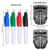 Sumind 22 Pcs Golf Accessories Kit Golf Essentials Club Cleaning Kit Include Cleaning Brush Towel Marking Pen Line Marker Tee Holder with Tee Repair Divot Tool for Men Women Ideal Gift(Black) view 3