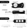 Sumind 22 Pcs Golf Accessories Kit Golf Essentials Club Cleaning Kit Include Cleaning Brush Towel Marking Pen Line Marker Tee Holder with Tee Repair Divot Tool for Men Women Ideal Gift(Black) view 4