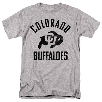 University of Colorado Official One Color Buffaloes Logo Unisex Adult T-Shirt, Athletic Heather, 3X-Large