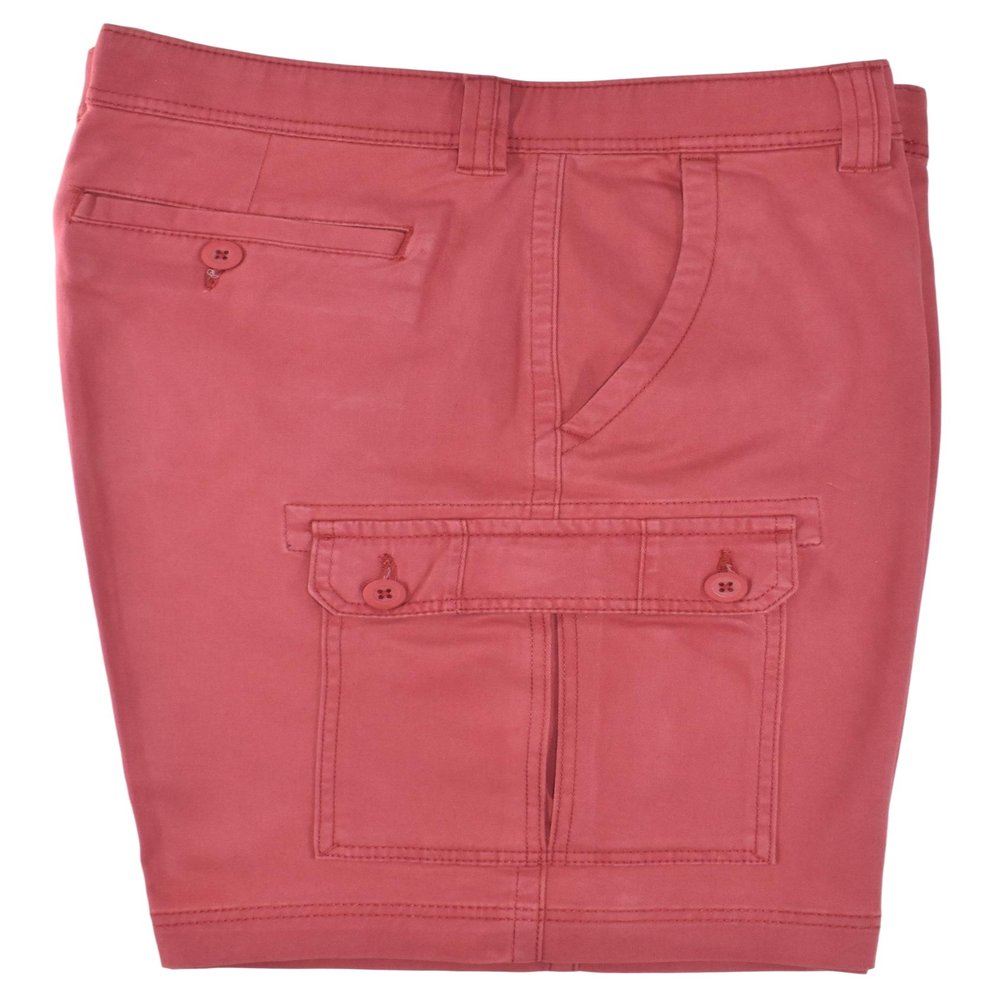 St. John's Bay Men's Power Stretch Cargo Shorts (Garnet Rose) (34)