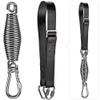 Dolibest Punching Bag Hangers Strap,Heavy Bag Hanger Strap with Spring and Carabiner for Home Gym Training Workout Fitness Conditioning Pull Ups and Dips Exercises Equipment Black