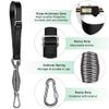 Dolibest Punching Bag Hangers Strap,Heavy Bag Hanger Strap with Spring and Carabiner for Home Gym Training Workout Fitness Conditioning Pull Ups and Dips Exercises Equipment Black view 4