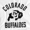 University of Colorado Official One Color Buffaloes Logo Unisex Adult T-Shirt, White, 4X-Large view 2