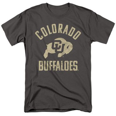University of Colorado Official One Color Buffaloes Logo Unisex Adult T-Shirt, Charcoal, 3X-Large