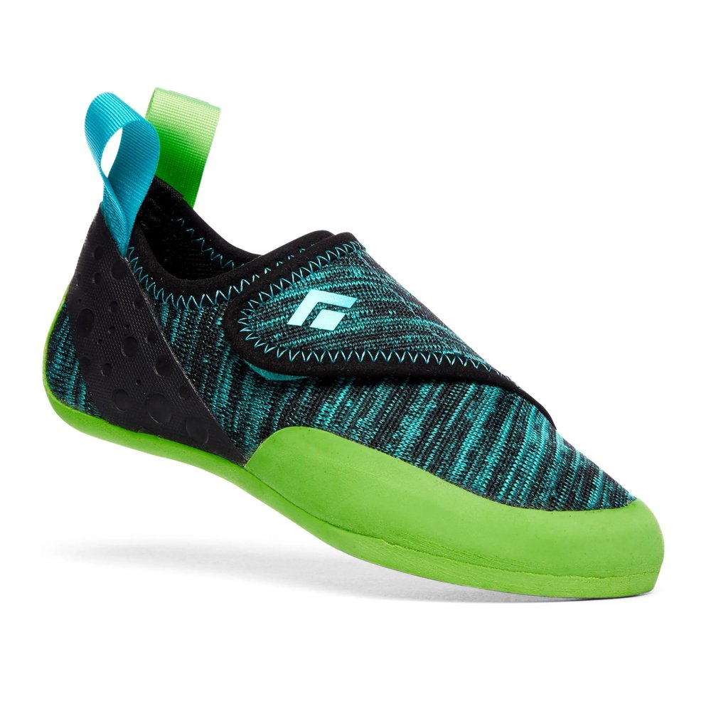 Black Diamond Kids' Momentum Rock Climbing Shoes, Strap, Envy Green, Size 4
