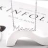 3Pcs Stainless Steel Mama Mom Mother Letter Pendant Necklace 14K Gold Silver Plated Polished Link Chain Choker Necklace for Women Mother's Day Thanksgiving Statement Jewelry Gift-A 3colors view 4