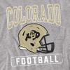 University of Colorado Official Football Helmet Unisex Adult T-Shirt, Athletic Heather, 3X-Large view 2
