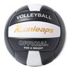 Runleaps Volleyball, Waterproof Indoor Outdoor Volleyball for Beach Game Gym Training, Official Size 5 (Black/White) view 1