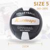 Runleaps Volleyball, Waterproof Indoor Outdoor Volleyball for Beach Game Gym Training, Official Size 5 (Black/White) view 4