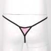 ACSUSS Men Shiny Satin Lace Patchwork Sissy Panties G-String Thong Briefs Jockstrap Underwear Pink Medium view 4