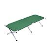 qiuqiu Outdoor Folding Camping Bed, Light Aluminium Steel Legs with Carry Bag,600D Oxford Cloth Folding Bed, Lunch Break Camp Bed,Single Portable Bed for Hiking Trip Camping-Green view 1