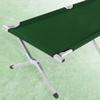 qiuqiu Outdoor Folding Camping Bed, Light Aluminium Steel Legs with Carry Bag,600D Oxford Cloth Folding Bed, Lunch Break Camp Bed,Single Portable Bed for Hiking Trip Camping-Green view 3