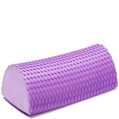 qiuqiu Fascia Roller Semicircular Massage Eva Foam Wave Yoga Pilates Fitness Equipment with Massage Floating Point Foam Roller Yoga Block-Purple||30cm