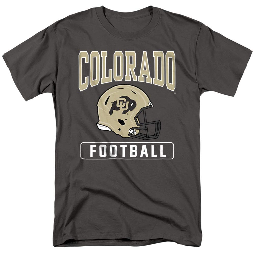 University of Colorado Official Football Helmet Unisex Adult T-Shirt, Charcoal, 5X-Large