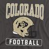 University of Colorado Official Football Helmet Unisex Adult T-Shirt, Charcoal, 5X-Large view 2