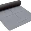 Heathyoga Eco Friendly Non Slip Yoga Mat, Body Alignment System, SGS Certified TPE Material - Textured Non Slip Surface and Optimal Cushioning,72"x 26" Thickness 1/4" Charcoal view 1