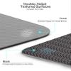 Heathyoga Eco Friendly Non Slip Yoga Mat, Body Alignment System, SGS Certified TPE Material - Textured Non Slip Surface and Optimal Cushioning,72"x 26" Thickness 1/4" Charcoal view 3
