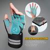 ATERCEL Weight Lifting Gloves Breathable Workout Gloves with Wrist Support for Gym, Exercise, Pull Ups, Super Lightweight for Men and Women, Full Palm Protection (Aqua, M) view 2