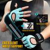 ATERCEL Weight Lifting Gloves Breathable Workout Gloves with Wrist Support for Gym, Exercise, Pull Ups, Super Lightweight for Men and Women, Full Palm Protection (Aqua, M) view 4