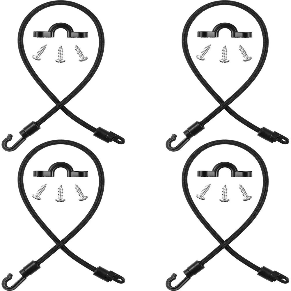 4 Pieces Rod Strap Holder Deck Mount Connector Mount Rod Strap Hold Down for Boat Kayak Boat Fishing(12 Inch)