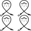 4 Pieces Rod Strap Holder Deck Mount Connector Mount Rod Strap Hold Down for Boat Kayak Boat Fishing(12 Inch)
