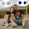 Spiritlele 12 Pairs Colors Cubic Zirconia Magnetic Earrings Clip on Non Piercing Earrings Set Unisex (Six Prong Cytal) view 3