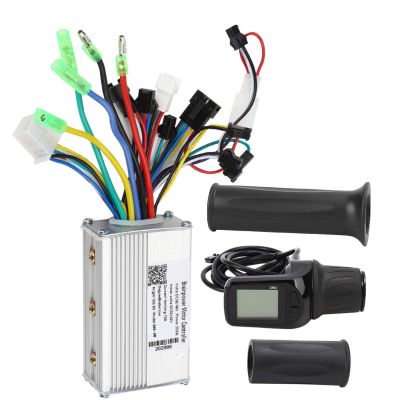 Motor Brushless Controller for Scooter Electric Bike E-Bike, 36V-48V 250W/350W Electric Bicycle DC Motor Controller with LCD Display, Auto Voltage Recognition