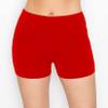 ALWAYS Women's 3" Yoga Shorts - Premium Soft Tummy Control Workout Stretch Solid Leggings Pants with Pockets Red XL view 4