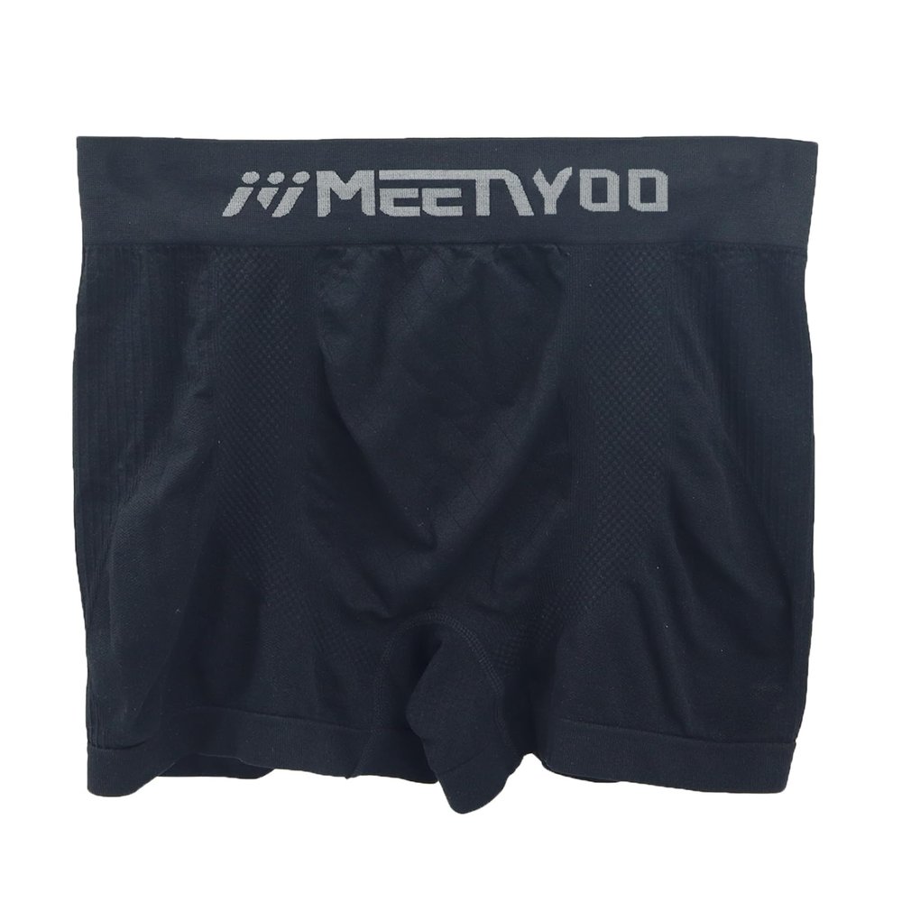MEETYOO Men's 3/4 Compression Pants with Pockets, Sport Workout Base Layer Underwear, Running Leggings Athletic Gym Tights, Black+Grey+Blue, Small