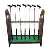 Putting Mats Golf Club Organizers Display Shelf 13 Putter Holder, Durable Wooden Rack for Indoor & Outdoor, Golf Gift Set view 1