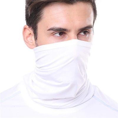 3in1 winter unisex women and men sports warm fleece scarf scarf scarf warm face mask beanie hat White2