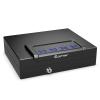 COSTWAY Gun Safe, Handgun Safe with Password & Backup Keys for Quick Access, Heavy-Duty Steel, Pick-Proof Gun safe for Home, Auto Open Lid & Padded Interior, DOJ Approved view 1