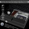 COSTWAY Gun Safe, Handgun Safe with Password & Backup Keys for Quick Access, Heavy-Duty Steel, Pick-Proof Gun safe for Home, Auto Open Lid & Padded Interior, DOJ Approved view 3