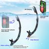 Adult Snorkel Set, Professional Snorkeling Gear Panoramic Anti-Fog Diving Goggles and Dry Snorkel Tempered Glass Scuba Mask for Diving, Snorkeling and Swimming (Black-Silver Set) view 3